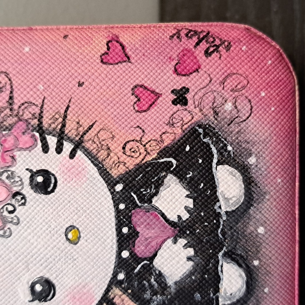 Hand Crafted Painted Portable Jewelry Trinket Box - Picture 7 of 8
